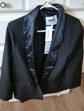 ONLY Black Blazer with Satin Lapel